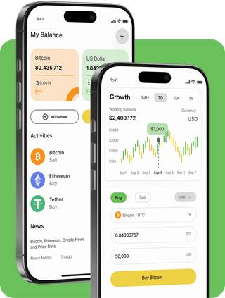 Phyno trading platform with live market data